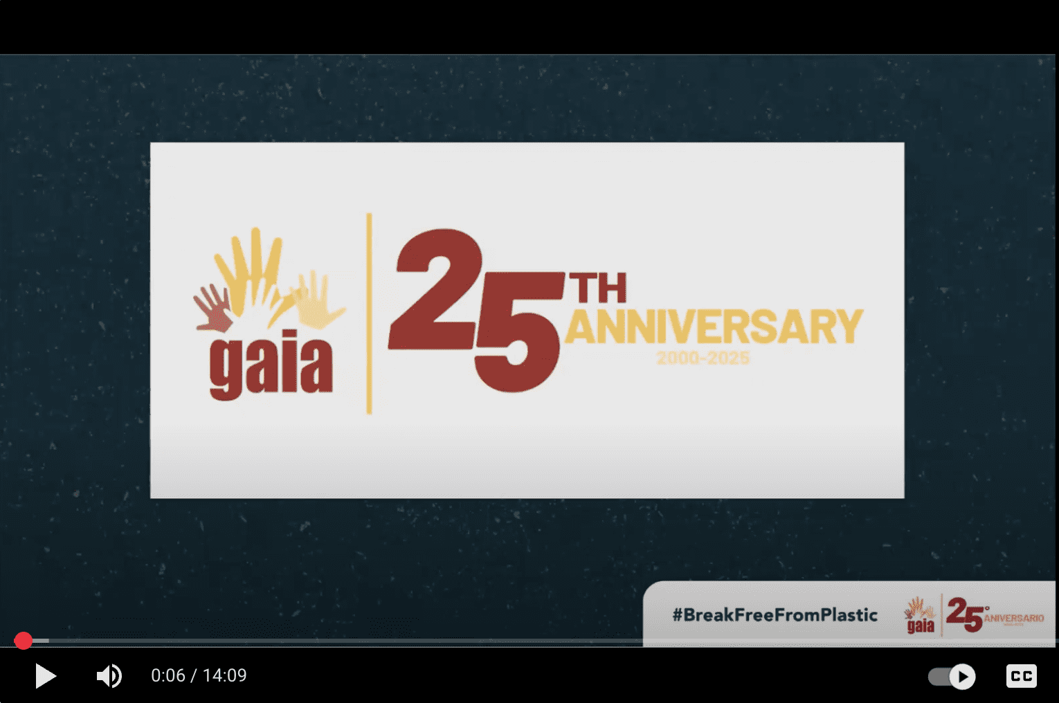 frame with GAIA 25th anniversary logo