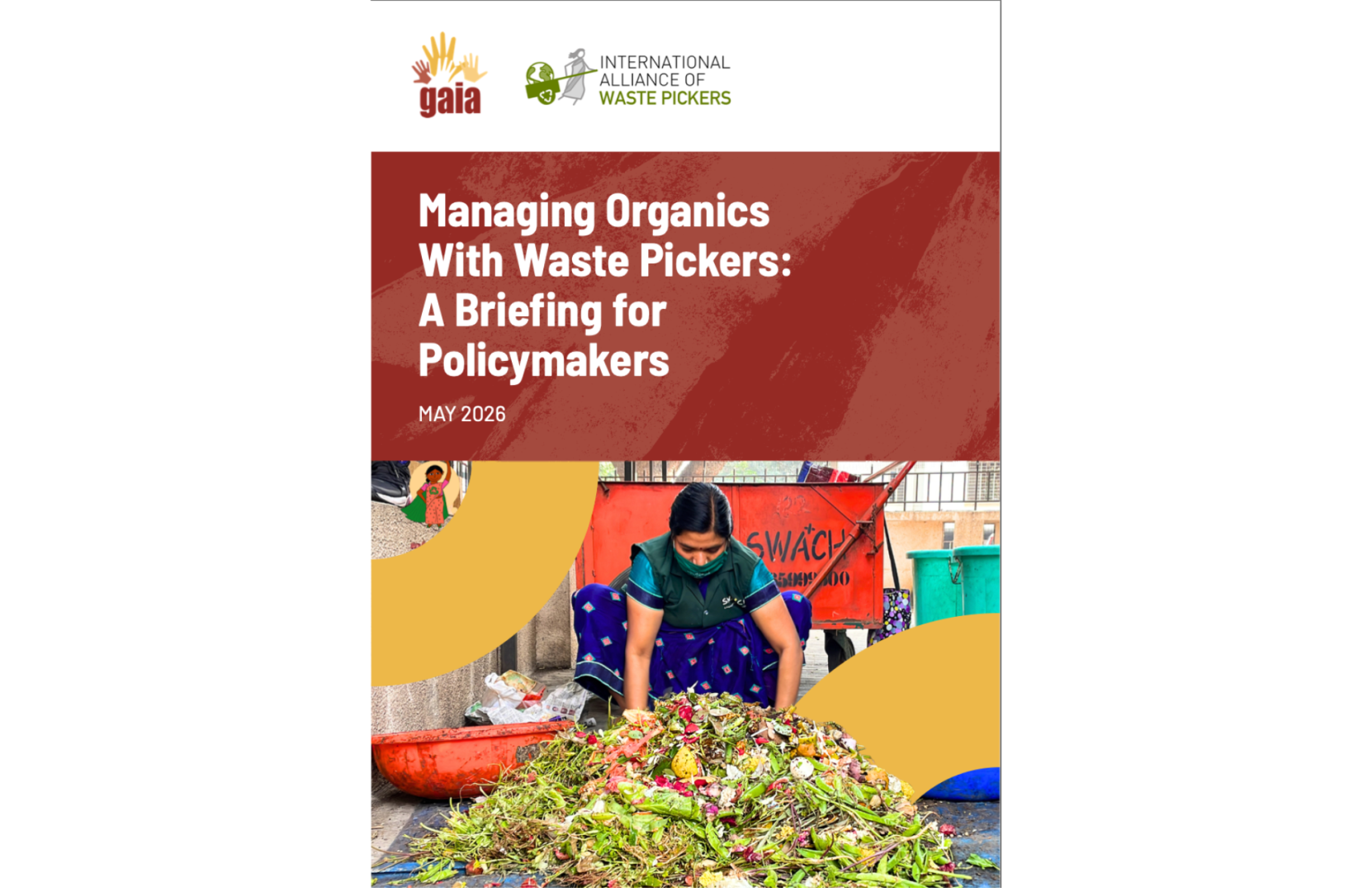 Cover of GAIA briefing Managing Organics With Waste Pickers: A Briefing for Policymakers