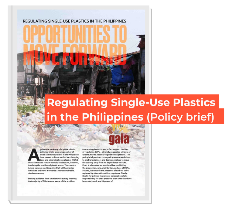 Regulating singleuse plastics in the Philippines Opportunities to